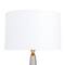White Linen Traditional Buffet Lamp, 27" x 14" x 14"